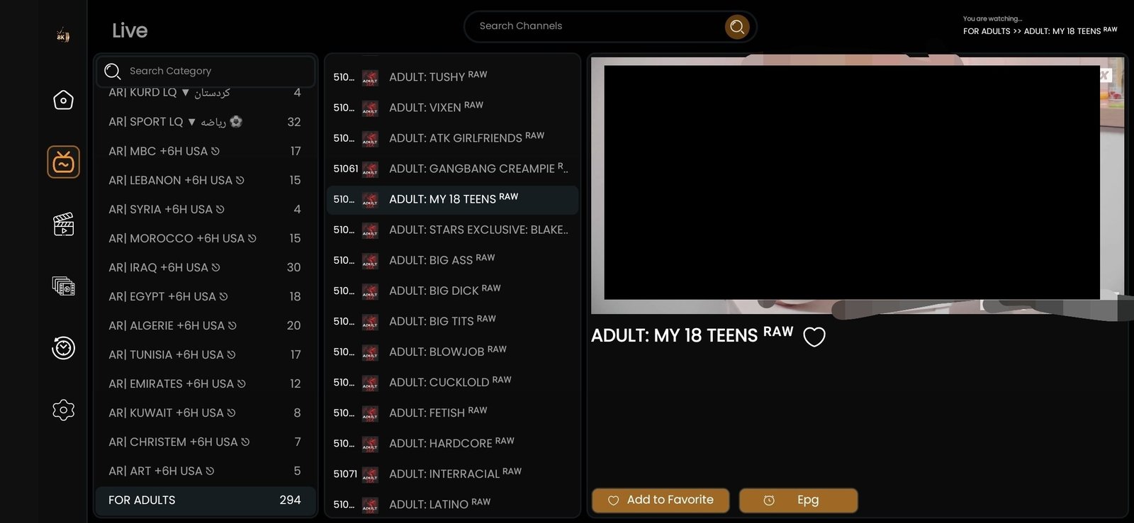 IPTV adult content 4K HD streaming quality Firestick Smart TV
